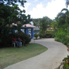 Pathway to the pool deck