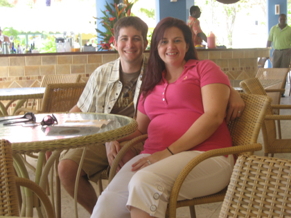 Hanging out at the pool deck