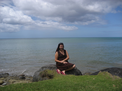 Amy at the beach